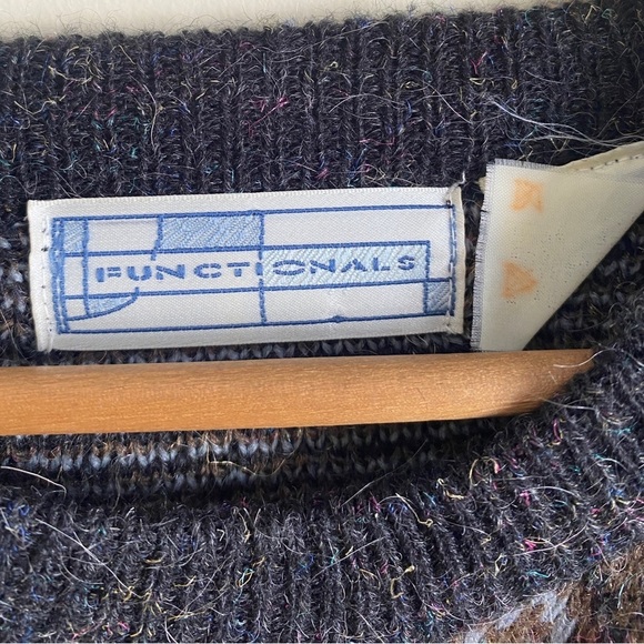 Vintage Functionals | Wool Abstract Grandpa Sweater - Picture 2 of 4